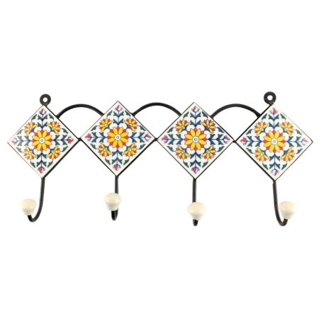 Sunflower Ceramic Tile Wall Hook Online